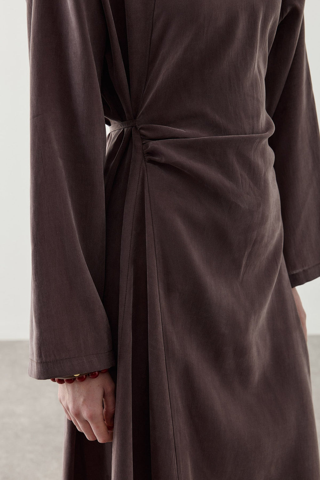 Asymmetrical Modal Dress Brown