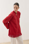 Fringed Tencel Shirt