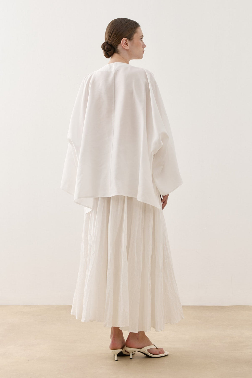 Tencel Cape Shirt White