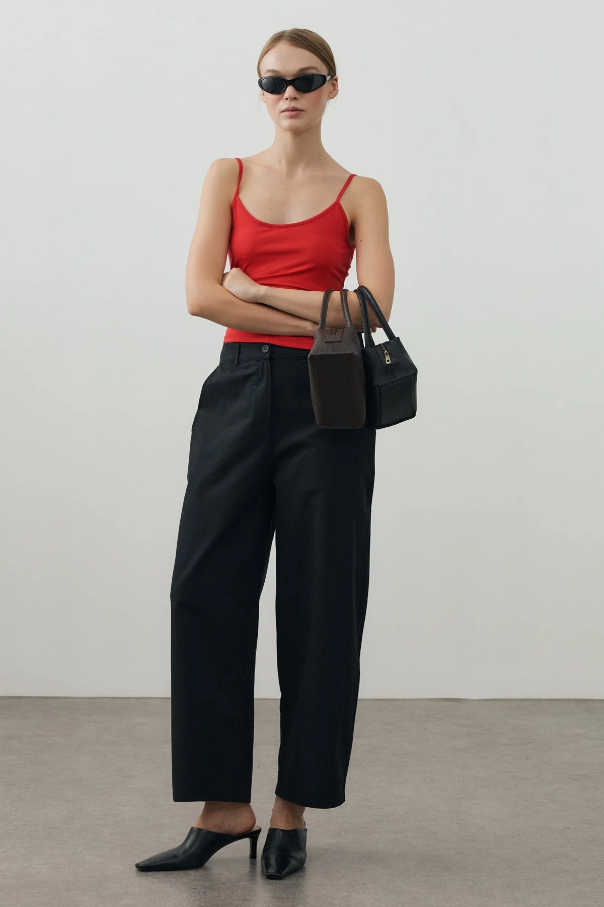 Chino-Style Pants Black