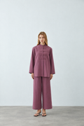 Striped Brit Sensual Set Plum