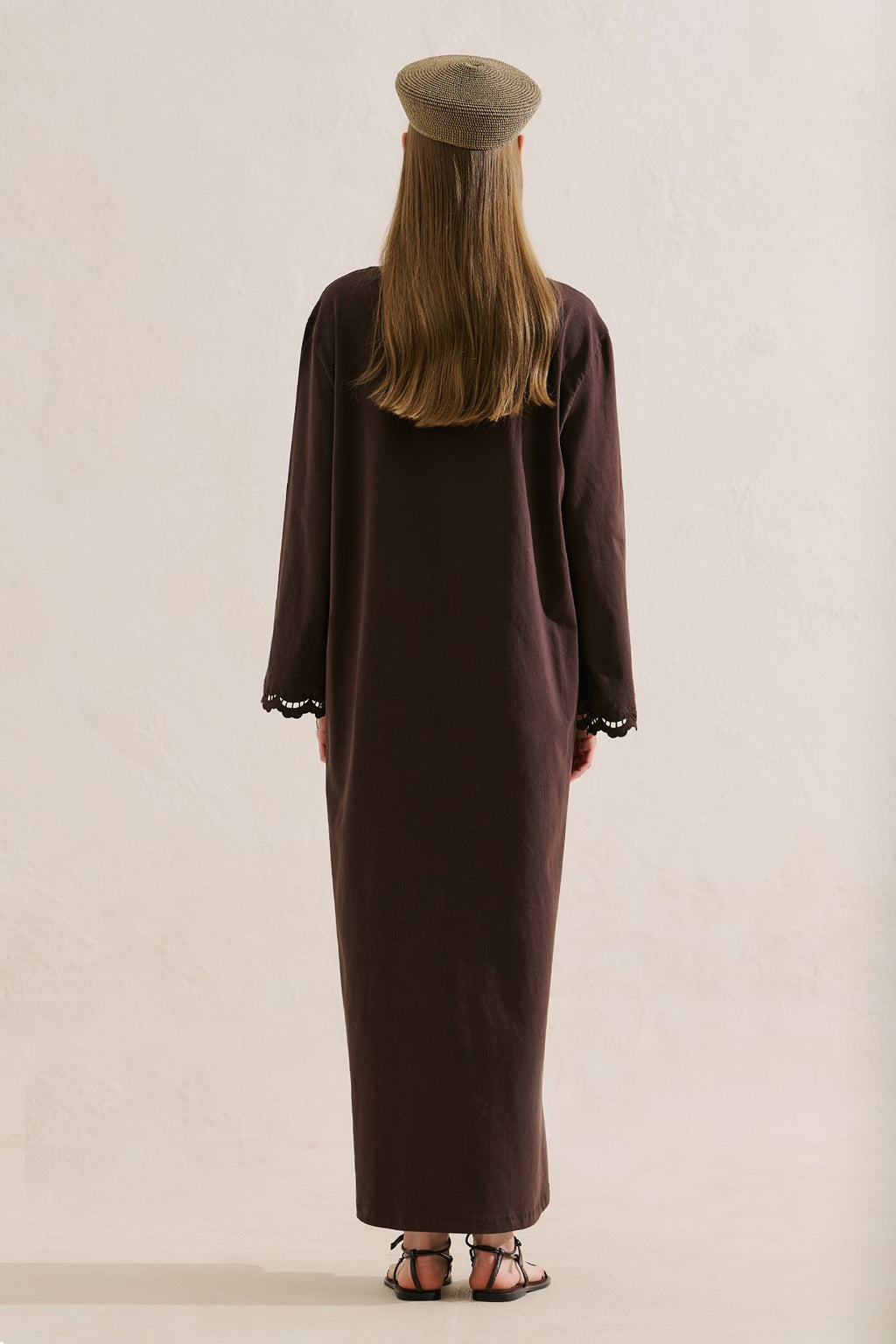 Embroidered Relaxed Dress Black