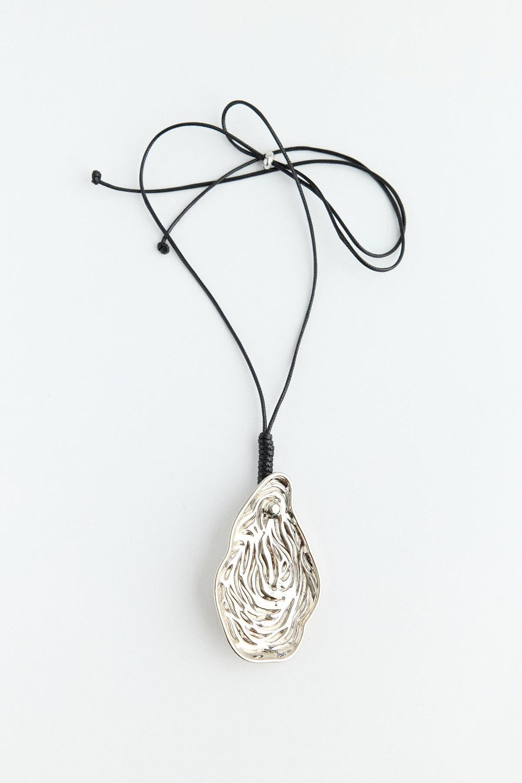 Abstract Shape Silver Metal Necklace