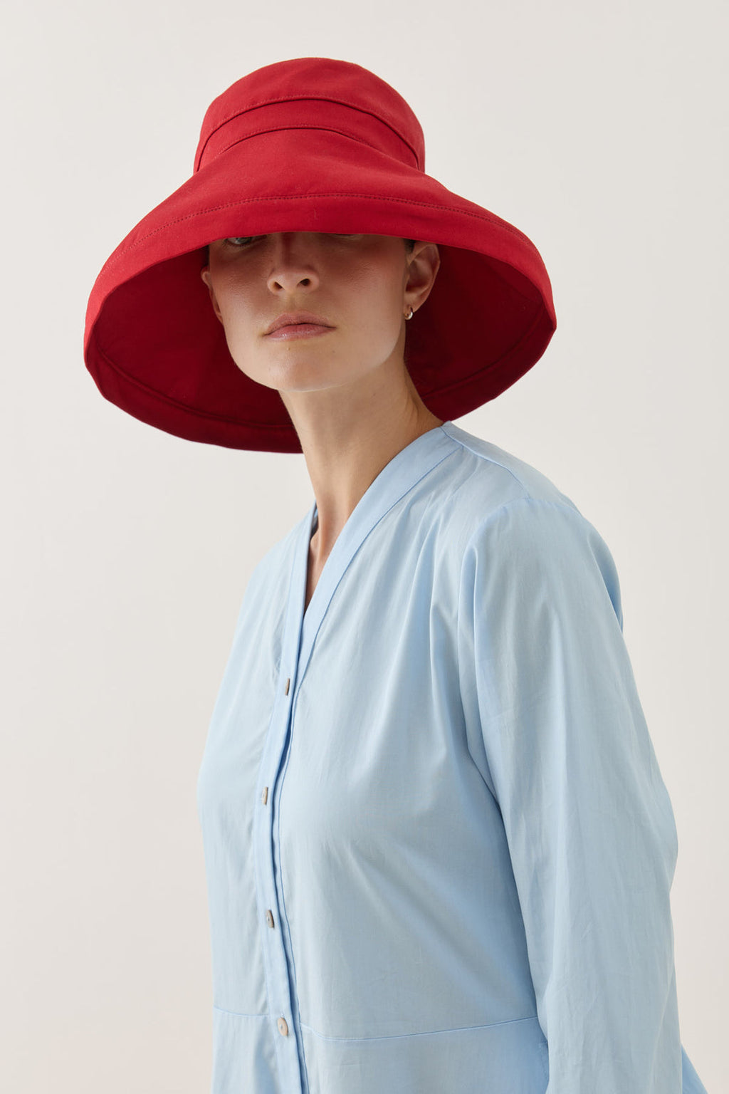 Maxi Fabric Hat Red