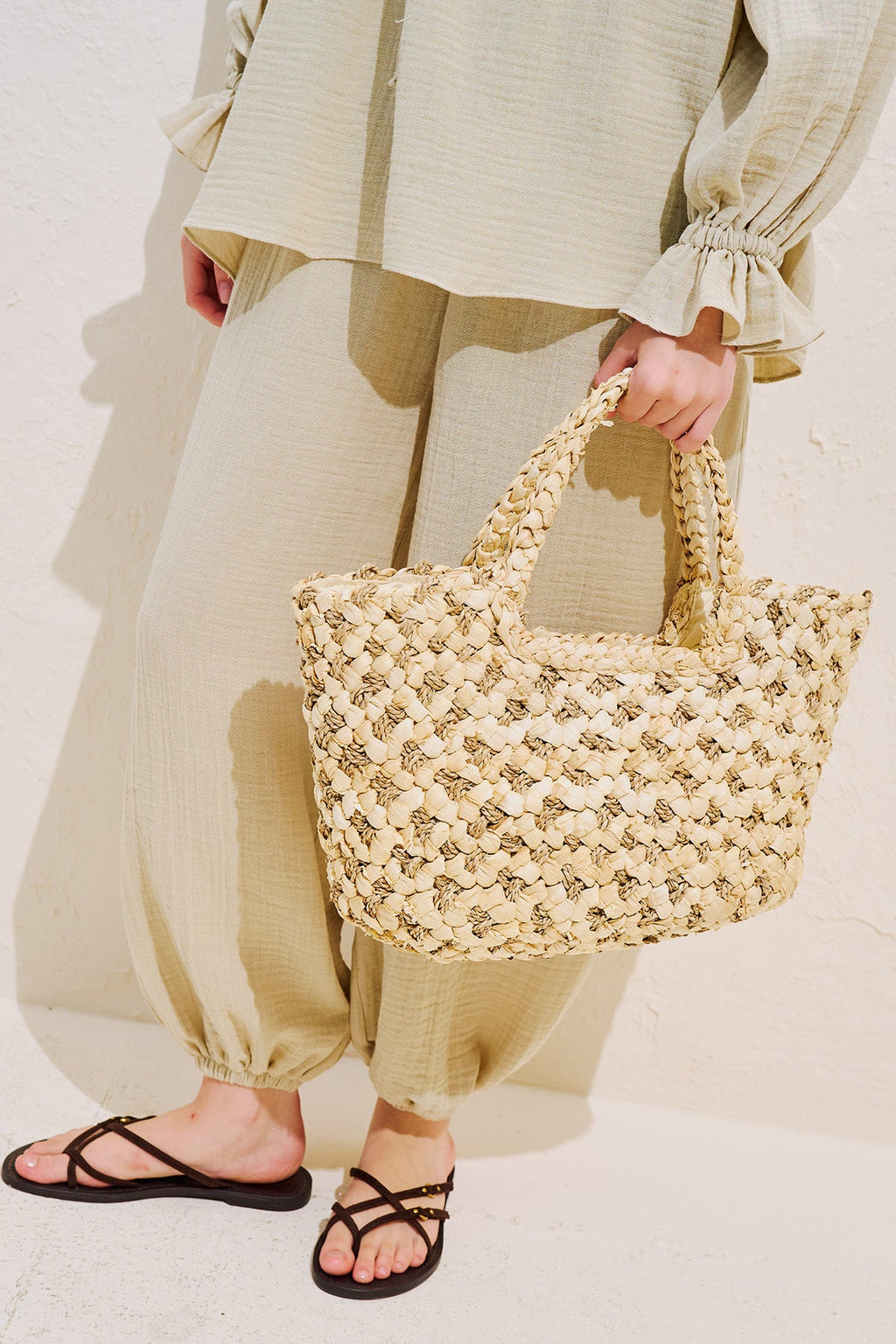 Crafted Straw Bag Natural
